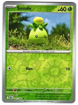Smoliv 021/182 Reverse Holo SV10: Destined Rivals Pokemon TCG - Image 1