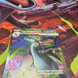 Pokemon TCG Mega Charizard X EX Me02: Phantasmal Flames 109/094 Secret Rare Holo - Image 2