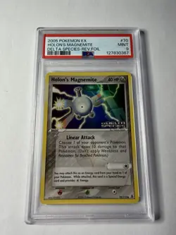2005 POKEMON EX DELTA SPECIES #70 HOLON'S MAGNEMITE-REVERSE FOIL PSA 9 - Image 1