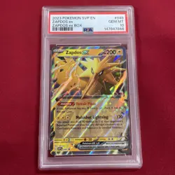 GRADED PSA 10 2023 Pokemon SVP EN Zapdos ex Zapdos ex Box #049 - Image 1
