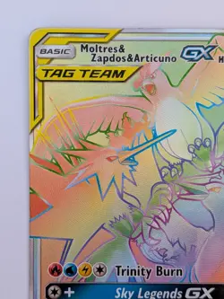 Pokemon Moltres & Zapdos & Articuno GX Hidden Fates #69/68 HP TCG - Image 2