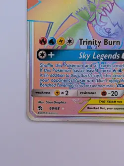 Pokemon Moltres & Zapdos & Articuno GX Hidden Fates #69/68 HP TCG - Image 4