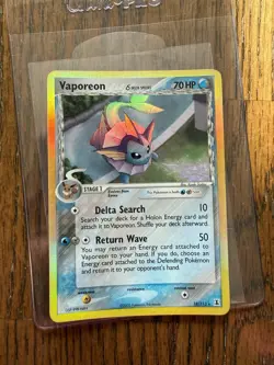 Pokemon Vaporeon 18/113 Delta Species Holo Rare 70 HP English 2005 - Image 1