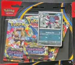 Pokemon TCG: Phantasmal Flames Triple Blister Pack - 3 Packs - Sealed PFL - Image 1