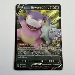 Pokemon TCG Galarian Slowbro V Darkness Ablaze 099/189 Holo Ultra Rare NM / LP - Image 1