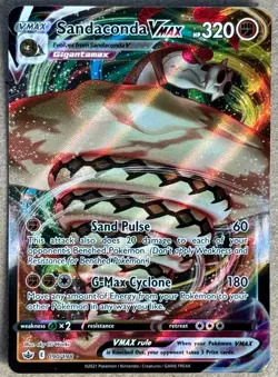 2021 POKEMON CHILLING REIGN SANDACONDA VMAX FULL ART ULTRA RARE HOLO 090/198 NM+ - Image 1