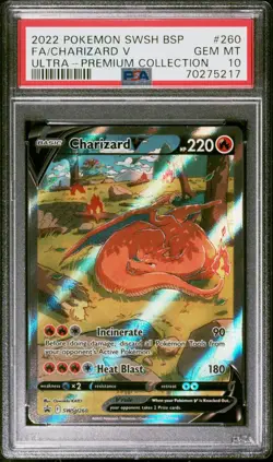 2022 Pokemon SWSH Charizard V Ultra Premium Collection Promo PSA 10 #260 - Image 1