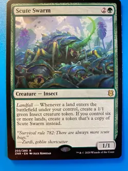 MTG 1x Scute Swarm # 203 Zendikar Rising Modern Magic the Gathering Card x1 NM - Image 1