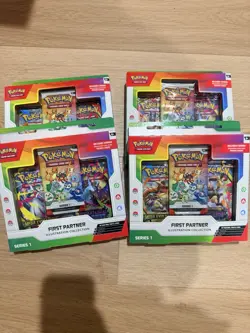 Pokemon TCG: First Partner Illustration Collection—Series 1 lot of 4 boxes! - Image 1