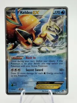Pokemon TCG Keldeo EX 49/149 Boundaries Crossed Holo LP - Image 1