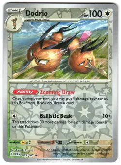 Dodrio 085/165 Reverse Holo SV: Scarlet & Violet 151 Pokemon TCG - Image 1