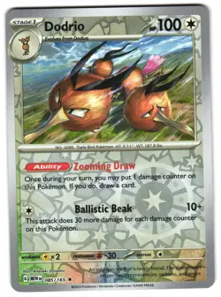 Dodrio 085/165 Reverse Holo SV: Scarlet & Violet 151 Pokemon TCG - Image 1