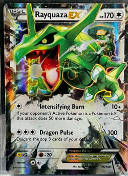 2015 RAYQUAZA EX • ROARING SKIES HOLO • 75/108 • POKEMON XY - Image 2
