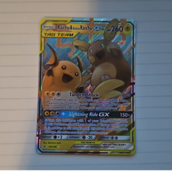 Pokemon Co Raichu & Alolan Raichu GX 54/236 SM-Unified Minds TAG TEAM Holo UR 2… - Image 1