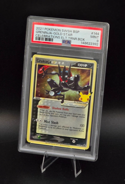 2021 Pokemon SWSH BSP Greninja Gold Star Celebrations #144 PSA-9 - Image 1