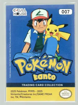 2025 Pokemon Kanto Full House - Green Cracked Ice Holo- SQUIRTLE #007 - Image 2