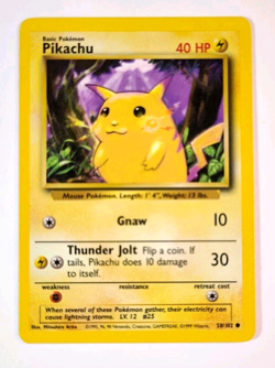 Vintage Pokemon Card - 1999 Pokemon TCG Base Set Pikachu 58/102 - Image 1