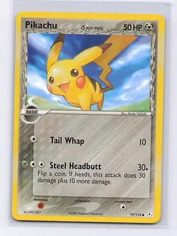 Pikachu 79/110 Common Holon Phantoms Pokemon Moderately Played - Image 1