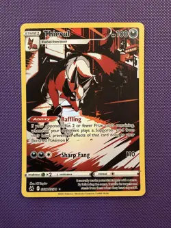 Thievul GG17/GG70 Crown Zenith Galarian Gallery Holo Rare Pokemon NM - Image 1