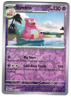 Slowbro 080/165 Reverse Holo SV: Scarlet & Violet 151 Pokemon TCG - Image 1