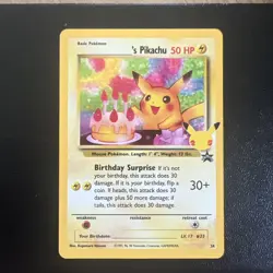 Birthday Pikachu 24/53 Celebrations Holo Black Star Promo Pokemon NM - Image 1