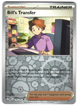 Bill's Transfer 156/165 Reverse Holo SV: Scarlet & Violet 151 Pokemon TCG - Image 1