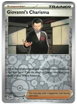 Giovanni's Charisma 161/165 Reverse Holo SV: Scarlet & Violet 151 Pokemon TCG - Image 1