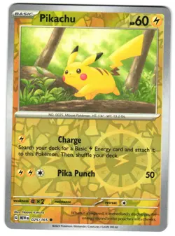 Pikachu - 025/165 Reverse Holo SV: Scarlet & Violet 151 Pokemon TCG - Image 1