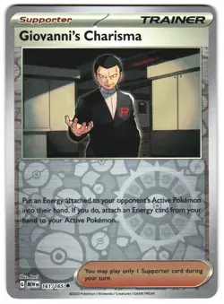 Giovanni's Charisma 161/165 Reverse Holo SV: Scarlet & Violet 151 Pokemon TCG - Image 1