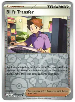 Bill's Transfer 156/165 Reverse Holo SV: Scarlet & Violet 151 Pokemon TCG - Image 1