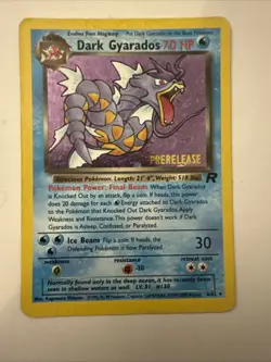 Pokemon TCG Dark Gyarados Prerelease 8/82 WOTC Promo Holo Rare HP - Image 1