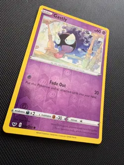 Gastly 083/202 Common Sword & Shield Pokemon Reverse Holo Near Mint - Image 2