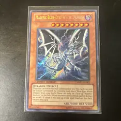 Malefic Blue-Eyes White Dragon YMP1-EN002 (Secret Rare, Limited, Played / LP) - Image 1
