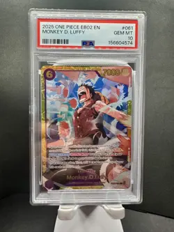 One Piece EB02-061 Extra Booster Monkey D. Luffy SEC #061 English - PSA 10 - Image 1