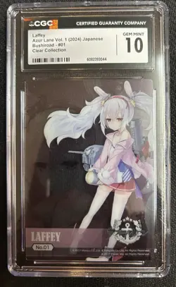 2024 Azur Lane Bushiroad Vol. 1 Clear Collection Laffey #1 CGC 10 GEM MINT - Image 1