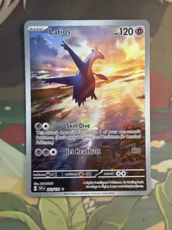 Pokemon TCG Latios 203/191 Illustration Rare Holo Card Sv08: Surging Sparks - Image 1