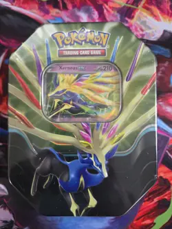 Pokemon TCG: Azure Legends Tin Xerneas ex (4 Booster Packs & 1 Foil Promo Card) - Image 1