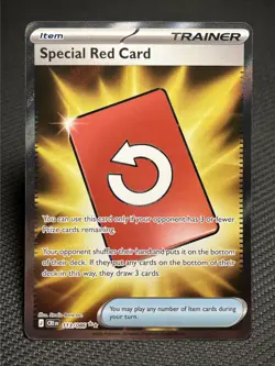 Special Red Card Chaos Rising 113/086 Pokemon TCG Full Art - Image 1