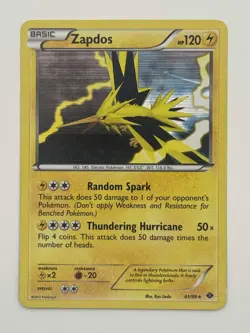 Zapdos Holo Rare Next Destinies 41/99 Lightning Holo Pokemon Card LP - Image 3