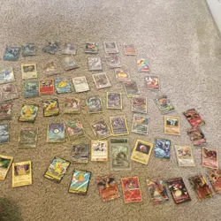 Pokemon TCG 79 Card Lot large collection rare cards - Image 1