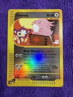 Pokemon TCG Chansey Card 72/165 Expedition Base Set Reverse Holo NM - Image 1