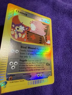 Pokemon TCG Chansey Card 72/165 Expedition Base Set Reverse Holo NM - Image 2