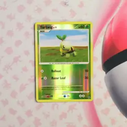 Turtwig 77/100 Majestic Dawn Reverse Holo Pokemon Card TCG - MP - Image 1