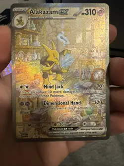 Pokemon TCG Alakazam EX 151 Holo Card Scarlet & Violet 201/165 - Image 1