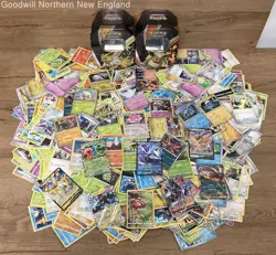 Pokemon TCG Bulk 4LB Mixed Lot 2 Tins of Cards | Incl. V EX & Other Holo Cards - Image 1