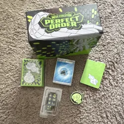 Mega Evolution Perfect Order Elite Trainer Box Accessories and Energy Card Pack - Image 2