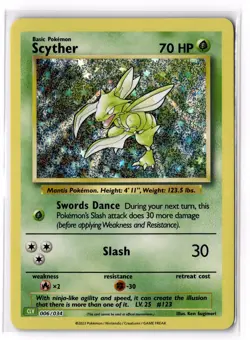 Scyther 006/034 Trading Card Game Classic Holo NM - Image 1