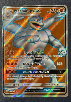 1x Pokemon Card 2017 Burning Shadows Machamp GX 135/147 Full Art Near Mint - Image 1