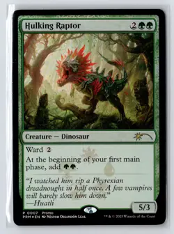 Hulking Raptor #191 Promo Pack: The Lost Caverns of Ixalan Foil Magic MTG - Image 1