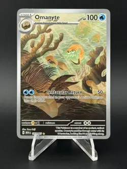 Pokemon Omanyte Illustration Rare SV: Scarlet & Violet 151 180/165 LP - Image 1